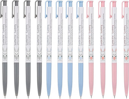 ZEESOON Xeno Lunatic Lunny 0.38mm Slim Ball Point Pen Dozen Box 12 Pcs, Made in Korea (Black Blue Red 12pcs)