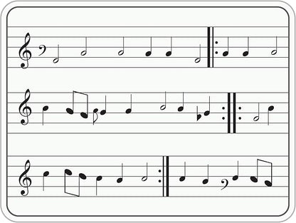 Scribbledo 10 Pack Dry Erase Music Staff Lap White Boards 9"X12" l Write Musical Notes and More Whiteboard (Double Sided) Music Classroom Supplies Must Haves Includes 10 Erasers