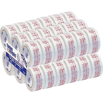 Aviditi Tape Logic 2 Inch x 110 Yard 2.2 Mil Red/White, Heavy Duty Packing Tape, "If Seal is Broken" 36 Pack, Perfect for Packing, Shipping, Moving, Home and Office