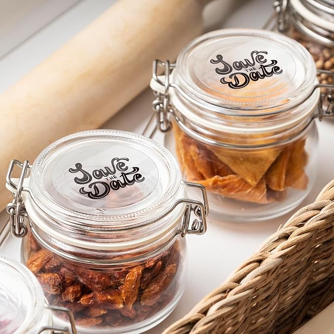 Transparent Thermal Labels Round 2 Inch Self Adhesive Circle Clear Printer Stickers Vinyl Waterproof Roll Decals Name Tag for Address Design DIY Logo Business 300 PCS