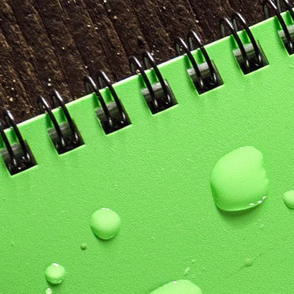 Rite in the Rain Weatherproof Side Spiral Notebook, 4.625" x 7", Hi Vis Green Cover, Universal Pattern (No. HV973)