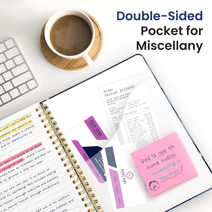 Lined Spiral Journal Notebook for Women, Pretty A5 College Ruled Hardcover Notebook for Work & Note Taking, Cute Aesthetic Journal for Writing, 140 Pages, Starry Night