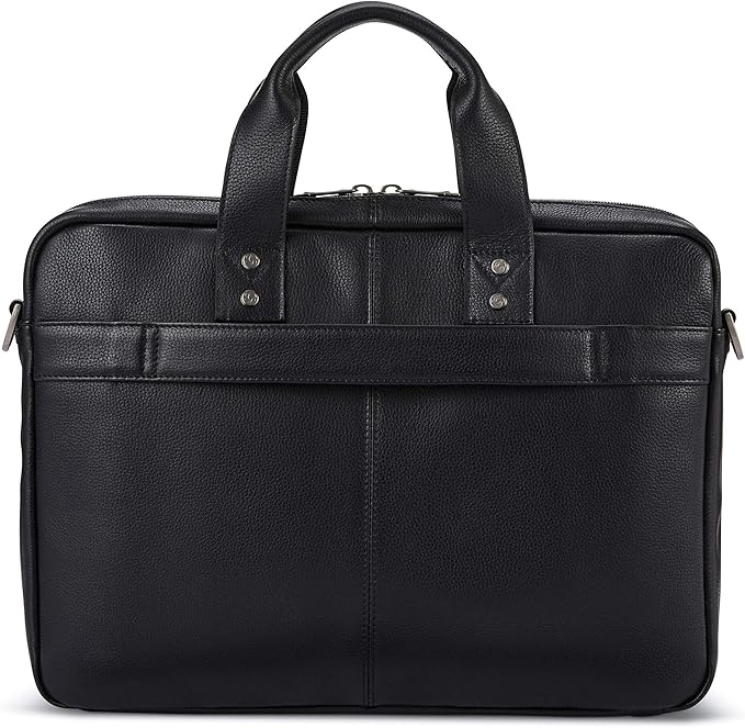 Samsonite Classic Leather Slim Brief, Black, One Size