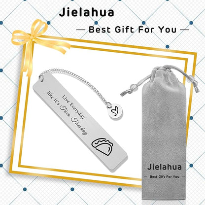 Taco Lover Gifts Bookmark for Reading Taco Lover Gift Ideas Taco Lovers Gift for Friends Bookmark Gift for Book Lovers Taco Themed Gifts Friendship Gift Librarian Graduation Gifts for Friends Sister