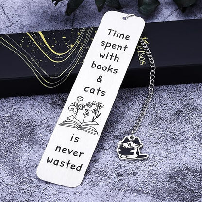 Stocking Stuffers for Women Men Teens Boys Girls Christmas Cat Bookmarks for Women Men, Cat Gifts for Cat Lovers, Cute Bookmarks for Book Lovers, Funny Bookmarks Gift for Readers, Bookish Book Club