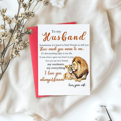 Romantic Birthday Gift for Husband, Unique Sweet Birthday Card from Wife, Thank You Husband Birthday Card, Happy Birthday To My Husband