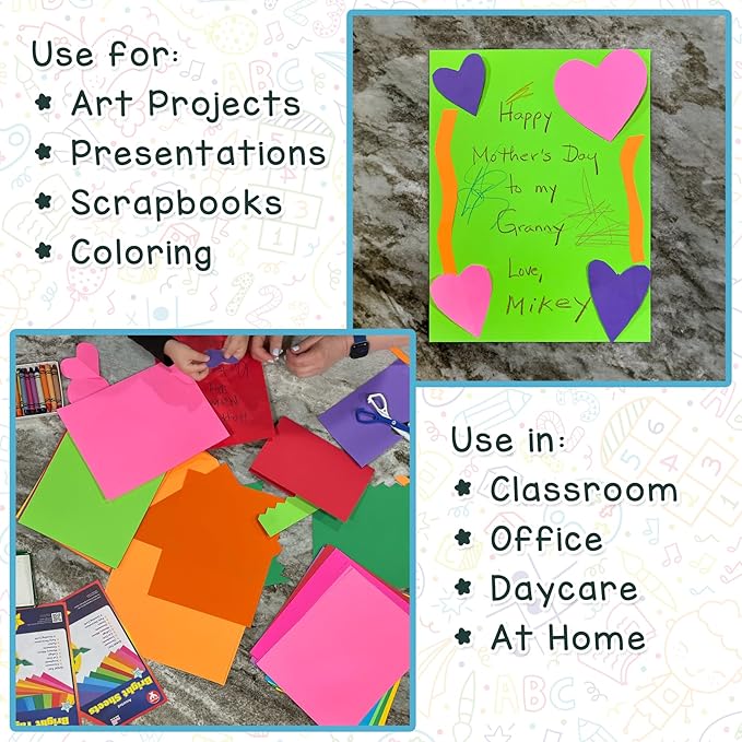 Hygloss Bright Orange Colored Paper - 24 lb, 89 GSM, Acid-Free, Fade-Resistant, 11x17-Inch Ledger Size Color Copy Paper, 90 Sheets