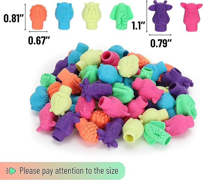 Mr. Pen- Animal Pencil Top Erasers, 60 Pack, Erasers, Pencil Eraser Tops, Pencil Toppers, Erasers for Pencils, Fun Erasers, Pencil Erasers Toppers, Cute Erasers for Kids, Easter Egg Fillers