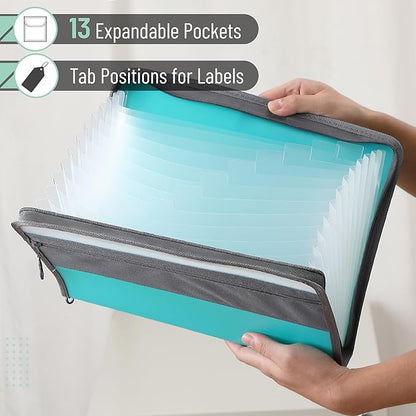 Mr. Pen- Accordion File Organizer, 13 Pockets, Green, Document Organizer, Expanding File Folder Organizer, Accordion Folders for Documents, Accordian Folder, Accordian File Organizer