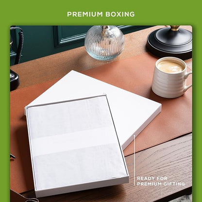 BEECHMORE BOOKS Lined Journal Notebook, 8.5 x 11.5 inch, A4 160 Lined Pages, Hardcover Leather Journals for Women, Men, Writing and Notebooks for Work - 120 GSM Thick Paper, Gifts Box Included