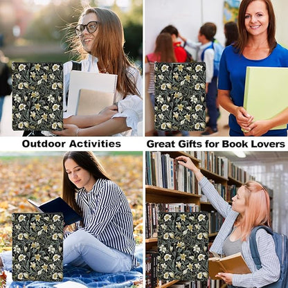 Botanical Book Sleeve, Classic Flower Book Covers for Paperbacks, Floral Book Pouch Book Protector, Book Lovers Gifts for Women Girls Niece, Book Accessories Book Club Gifts Christmas Birthday Gifts