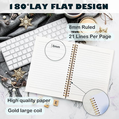 BearCake Trendy Y2K Blue Aura Preppy Notebook Journal, Trust the Process Inspirational Notebooks, Aesthetic Notebooks, Blue Aesthetic Office Supplies, Hardcover Spiral Notebook 5.5x8.3