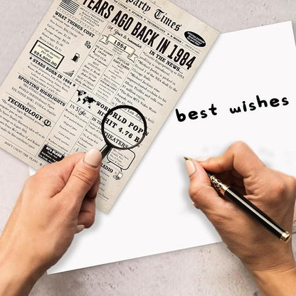 Happy 41st Birthday Card for Women Men, Funny 41 Year Old Birthday Gift Card for Husband Wife Him Her, Retro 41 Bday Decorations Ideas