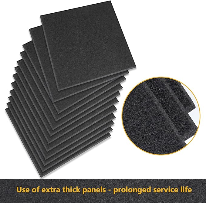 Large Cork Board Alternative - 12 Pack Felt Wall Tiles Office Decor Bulletin Board Cork Boards for Walls, Black Cork Board for Office Pin Board with Safe Adhesive for Office/Home/School