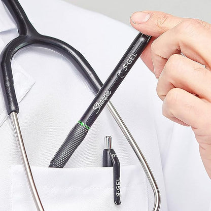 Sharpie S-Gel, Gel Pens, Drawing Pens, Gel Ink Pens For Journaling, Writing Pens, Coloring Pens, Fine Point Pens (0.5Mm), Black Ink Gel Pen, 12 Count