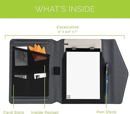 Rocketbook Capsule Cover for Orbit Executive - 100% Recyclable Cover with Pen Holder, Magnetic Clasp & Inner Storage - Gray