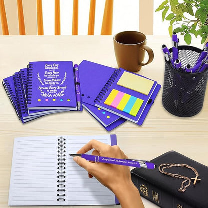 60 Pcs Bulk Christian Gifts Prayer Journal for Woman - 30 Set Religious Notepad with Christian Pen - Bible Notebook - Church Gifts for Mother's Day, Bible Study, and Family Devotions ( Elegant )