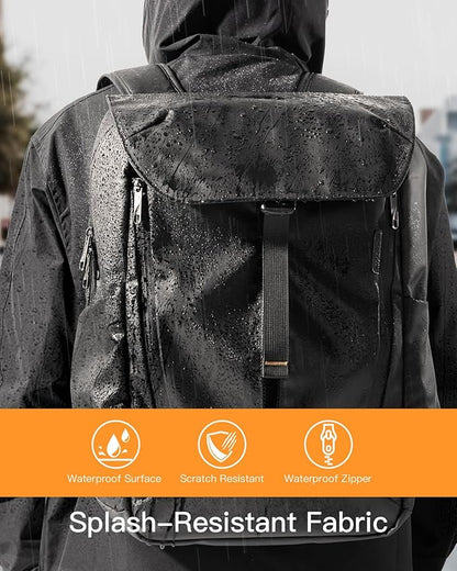 Inateck 23L Casual Daypack Backpack, Waterproof Sports Backpack EDC Bag for Women and Men, Travel Laptop Backpack for Hiking, Outdoors, Business Trips, Compatible with 15-16 Inch Laptops, Black