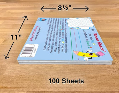 Teacher Created Resources Smart Start 1-2 Writing Paper: 100 Sheets, TCR76531, White