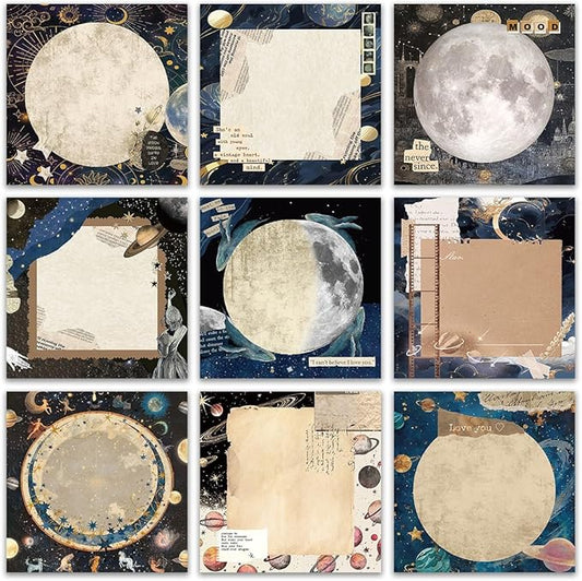 Post it Notes 3x3 Cute and Aesthetic Sticky Notes Planner Notepad - 450 Sheets - Desk Accessories for School, Office, and Home - Ideal Gifts for Teachers, Women, and Coworkers (Moonshine)