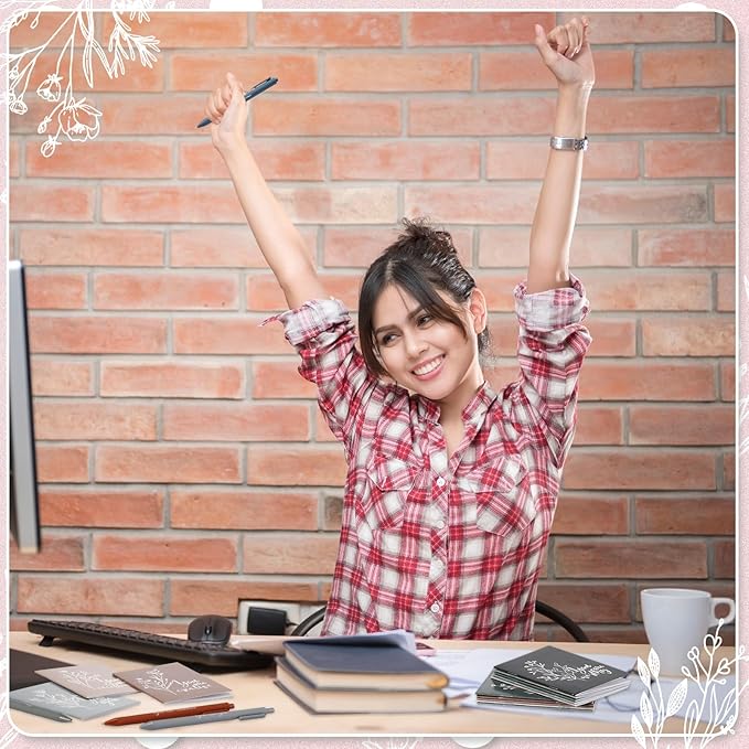 40 Pcs Inspirational Notebooks Motivational Mini Notepads Bulk Aesthetic Mini Notebook with Pen Employees Appreciation Gifts for Social Worker Coworkers Teachers Office (Neutral Colors)