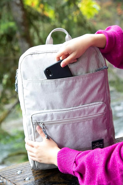 Skyway Luggage Rainier Simple Backpack, Eco-Friendly Made of 100% rPET Travel Laptop Bag for Women & Men, Flight Approved Carry On Bag, 16L, Kohala Black