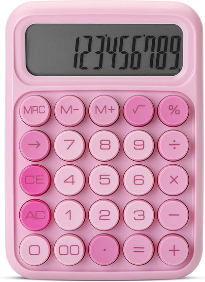 Mr. Pen- Mechanical Switch Calculator, 12 Digits, Large LCD Display, Pink Calculator Big Buttons, Mechanical Calculator, Calculators Desktop Calculator, Cute Calculator, Aesthetic Calculator Pink