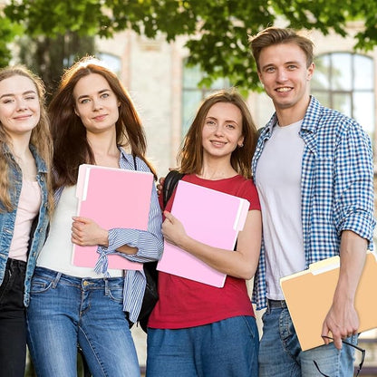 SUNEE File Folders, 30 Pack Manilla Folders 8.5 x 11, Colored File Folders Home Office School Supplies for Documents Files Paper, 6 Bright Colors