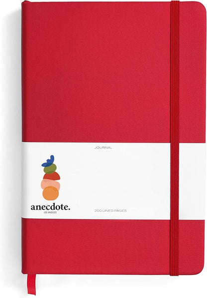 Hardcover Ruled Journal with Thick 100 gsm College Ruled Paper A5 size (8.3 inches x 5.4 inches) - Daily Writing Notebook Journal for Travel, School and Office Use - Diary Journal for Women and Men - Red