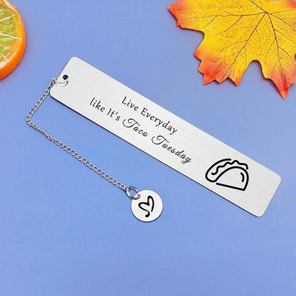Taco Lover Gifts Bookmark for Reading Taco Lover Gift Ideas Taco Lovers Gift for Friends Bookmark Gift for Book Lovers Taco Themed Gifts Friendship Gift Librarian Graduation Gifts for Friends Sister