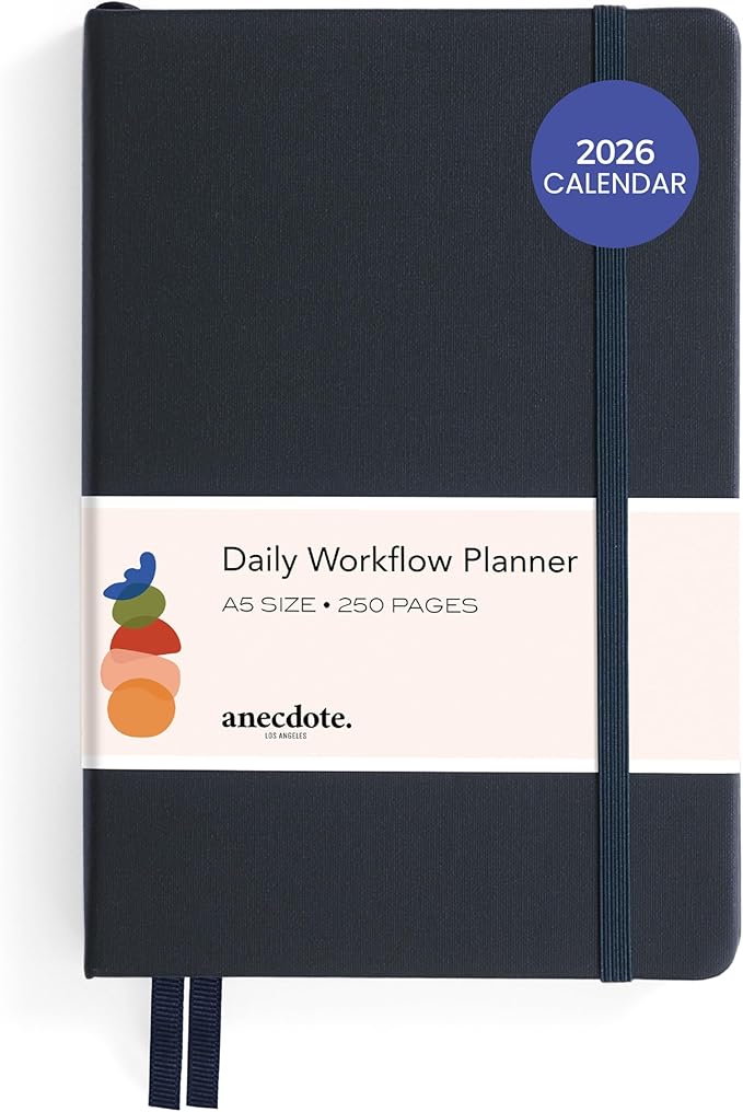 Anecdote 2026 Planner: A Monthly, Weekly & Daily Planner 2026 for Planning Your Success - A5 Size Hardcover Start Anytime and Achieve your Goals - Ink Blue