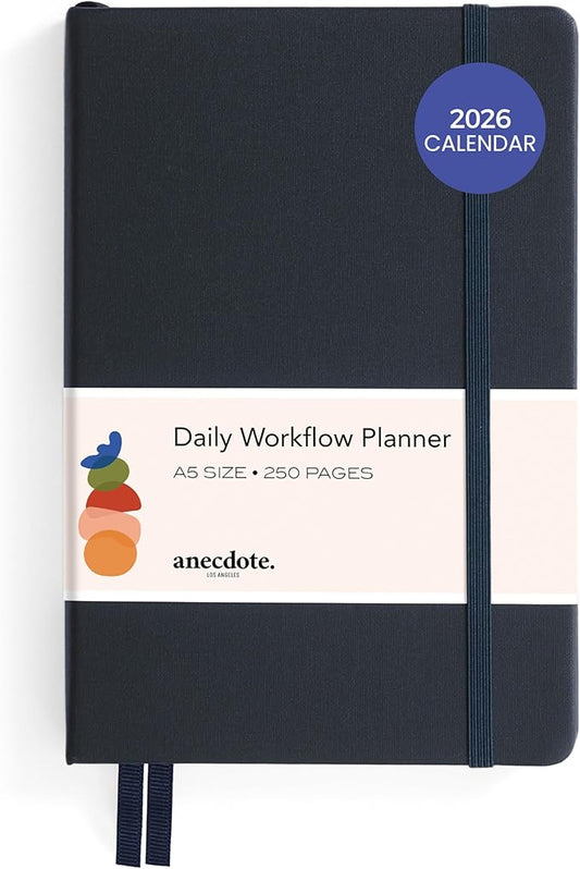 Anecdote 2026 Planner: A Monthly, Weekly & Daily Planner 2026 for Planning Your Success - A5 Size Hardcover Start Anytime and Achieve your Goals - Ink Blue