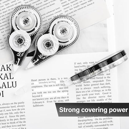 Correction Tape, Easy To Use Applicator for Instant Corrections, For school, Office (12pack, 5M/196" x 0.2", White)