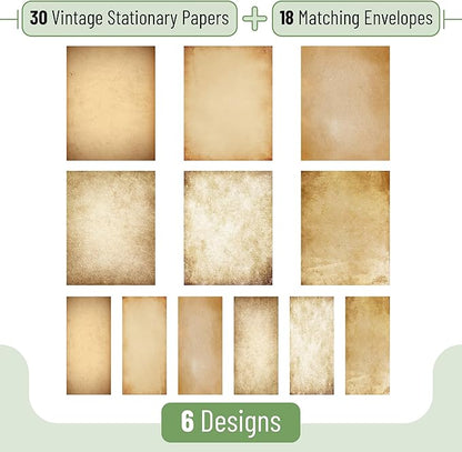 Mr. Pen- Stationery Writing Paper with Envelopes, 30 Letter Writing Set With 18 Envelopes, Vintage Stationary Letter Set