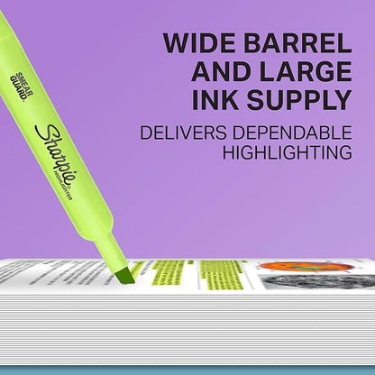 Sharpie Tank Style Bulk Highlighters, Chisel Tip Highlighter Marker Set, Journal Highlighters, Office And Teacher Supplies, Fluorescent And Pastel Highlighters, 12 Assorted Fashion Colors, 36 Count