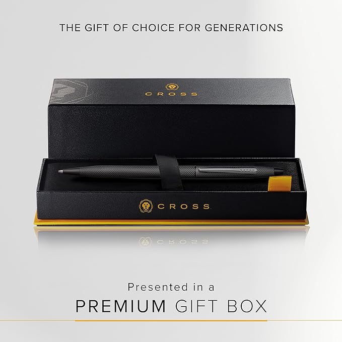 Cross Classic Century Refillable Ballpoint Pen, Medium Ballpen, Includes Premium Gift Box - Brushed Black