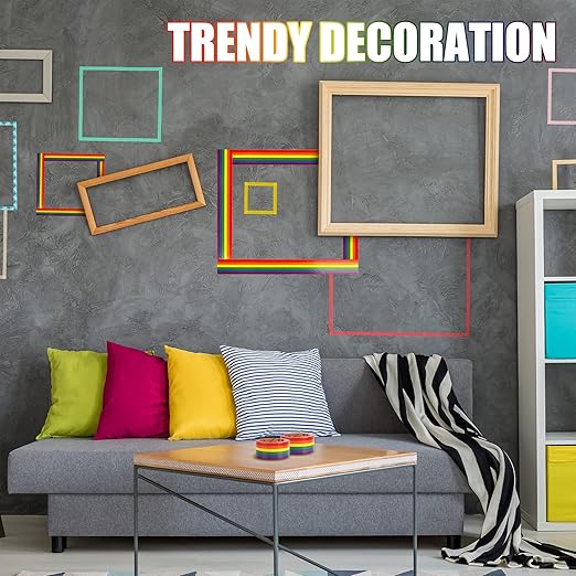 Duct Pride - Rainbow Tape | 1.88 in x 10 yds a Roll | Vibrant Bright Colors | Easy to Tear by Hand | Arts & Crafts | DIY Projects | Gay Progress Stripe Flag LGBTQ+ Parade Gift Decorations