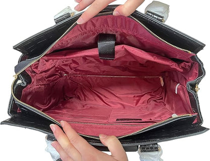 JKM and Company Alligator Compatible With Computer iPad, Laptop Tablet Rolling Tote Bag Briefcase Carryall Bag