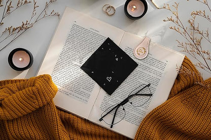 ABTOLS Magnetic Leather Initial Bookmarks, Vintage Initial ID Identification Book Marker Clip Gift Pink Capital Letter Book Markers for Book Lover Avid Readers (P)