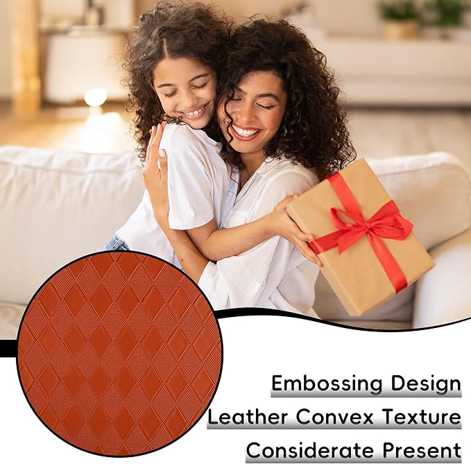 Lined Journal Notebook for Women Men, 192 Pages 100 GSM Thick Paper, Hardcover | Embossed Leather Journals for Writing, A5 College Ruled | Business, Work & School, 5.8"×8.5"(Brown)