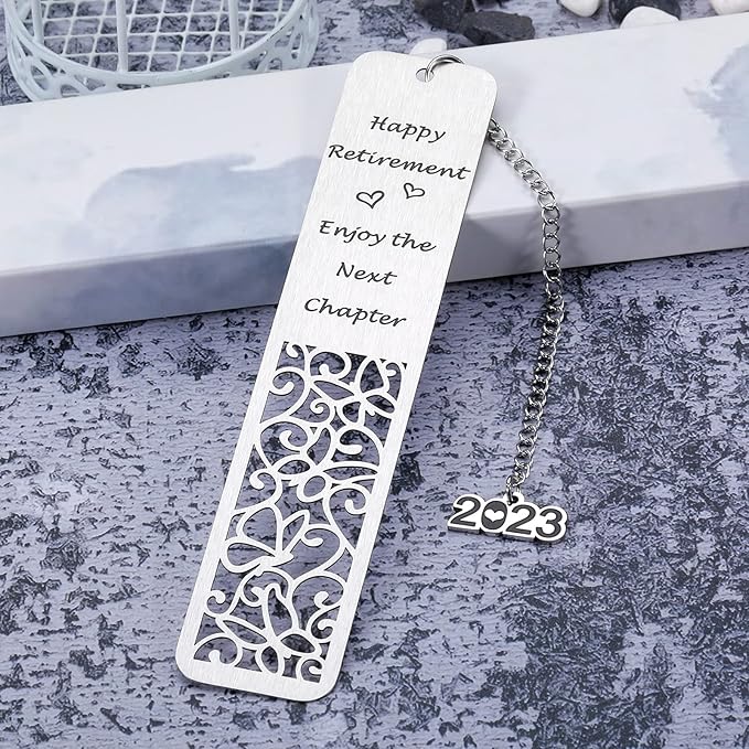 AMBREGRISSUN Retirement Gifts for Women Men 2023 Happy Retirement Bookmark Leaving Going Away Gift for Coworker Colleague Employee Boss Retired Teacher Friends Mom Dad Enjoy The Next Chapter Christmas