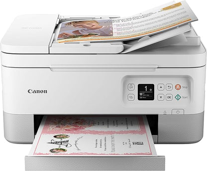 Canon PIXMA TR7020a All-in-One Wireless Color Inkjet Printer, with Duplex Printing, Mobile Printing, and Auto Document Feeder, White