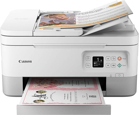 Canon PIXMA TR7020a All-in-One Wireless Color Inkjet Printer, with Duplex Printing, Mobile Printing, and Auto Document Feeder, White