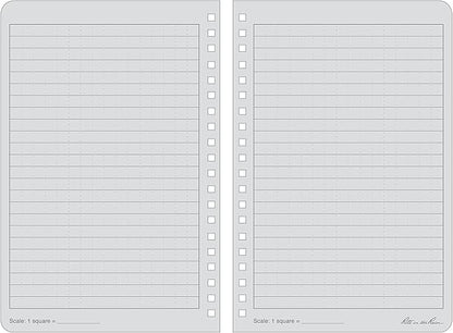 Rite in the Rain Weatherproof Side Spiral Notebook, 4.625" x 7", Hi Vis Green Cover, Universal Pattern (No. HV973)