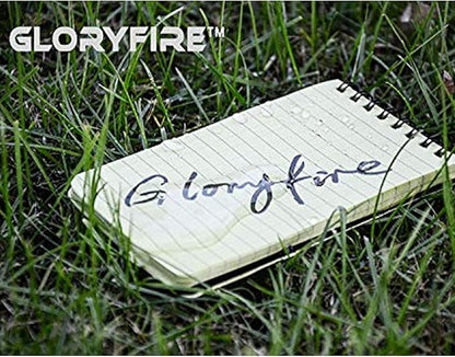 GLORYFIRE Waterproof Notebook All Weather Shower Pocket Tactical Notepad with Cover Steno Pad Memo Book