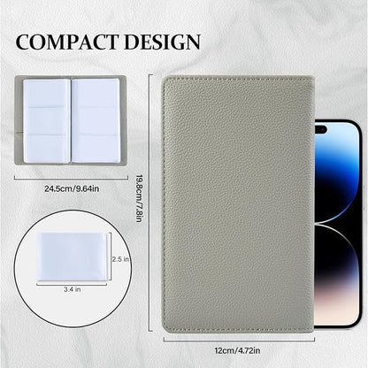 300 Card Capacity Leather Business Card Book Holder Organizer, Card Binder Professional PU Name Card Credit Cards Booklet (Multiple Colors Optional)