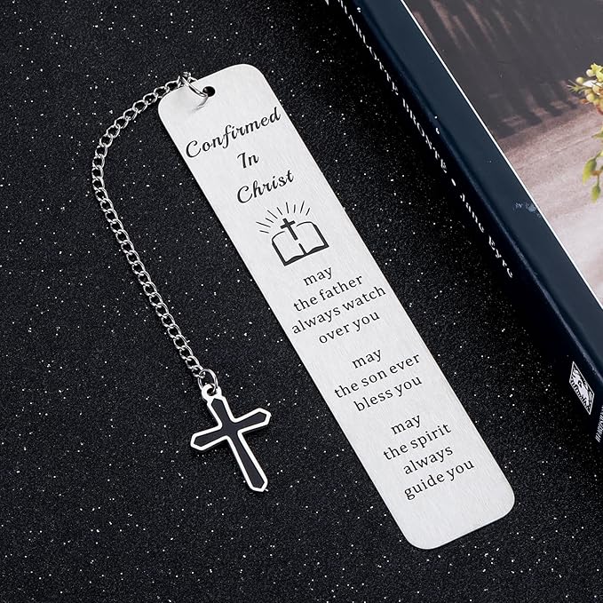 Christmas Gifts for Him, Baptism Gifts for Boys Men, Bible Bookmark Ordination Gifts for Youth Pastor Christian Gifts for Men Priest Preacher Religious First Confirmation Cross Religion Bookmark