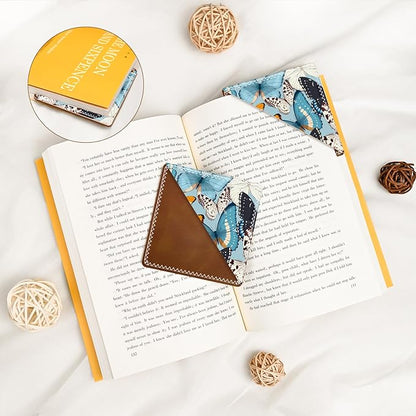 Personalized Leather Bookmarks, Fun & Cute Book Accessories for Reading Lovers, Unbreakable Page Markers for Women Men Girls Boys Student Teacher Kids Retirement Birthday Gifts (Butterfly)