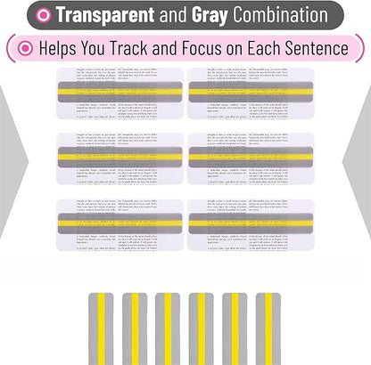 Mr. Pen- Guided Reading Strips, 18 Pack, Yellow, Highlighter Strips, Bookmarks for Kids