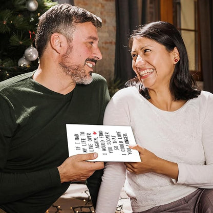 Sweet Valentine's Day Card Gift for Him Her, Funny Anniversary Card for Husband Wife Boyfriend Girlfriend Partner Spouse Fiancé, If I Had Life To Live Over Again